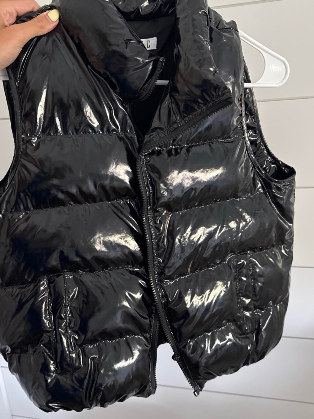 TCEC Shiny Black Puffer Vest